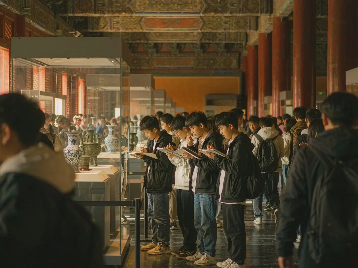 Students in the Palace Museum