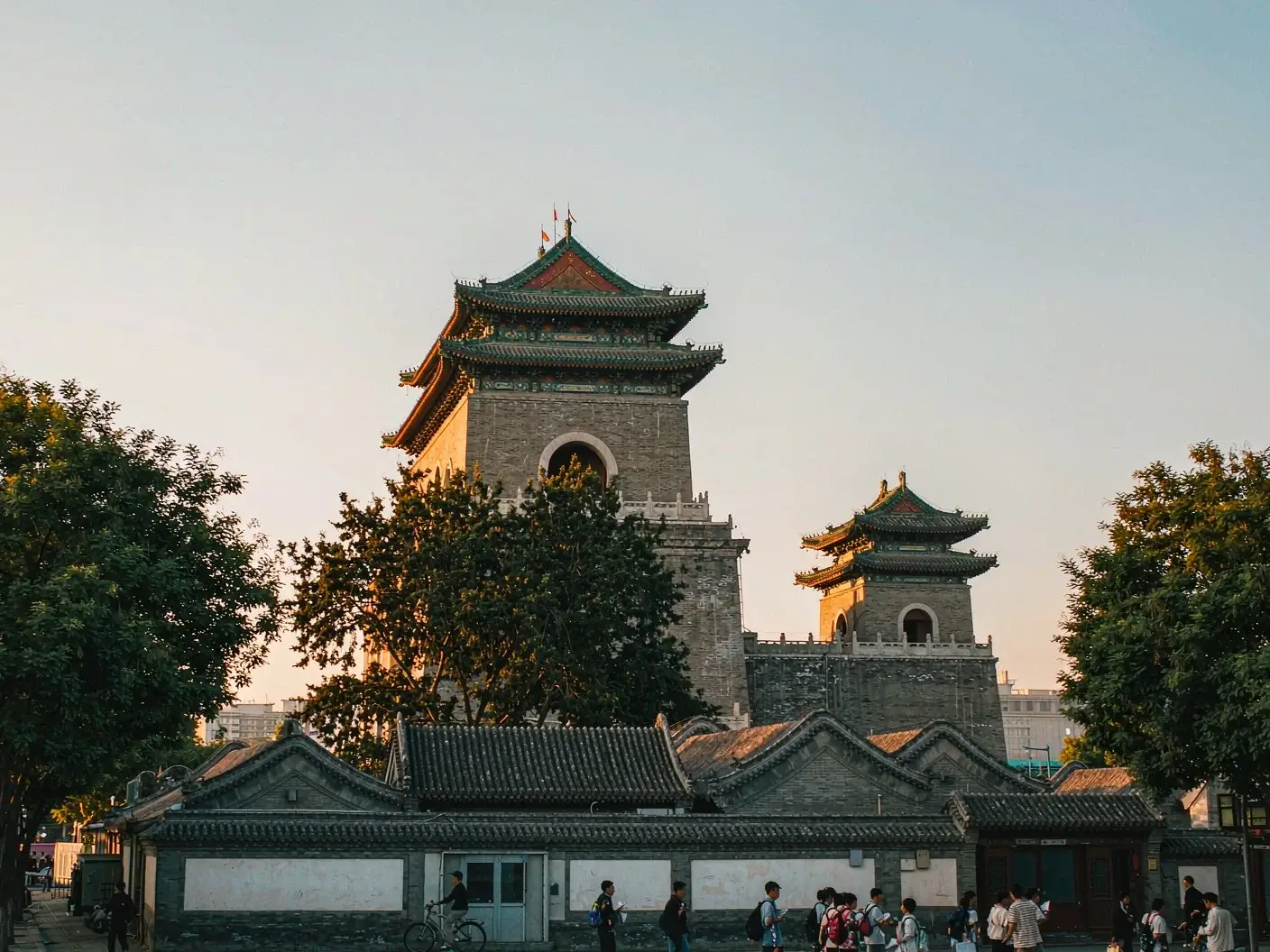 Beijing central axis bell and drum towers