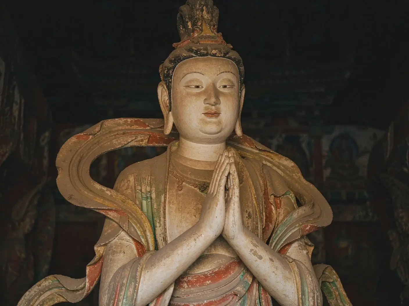 Liao-Jin painted sculpture and mural copying