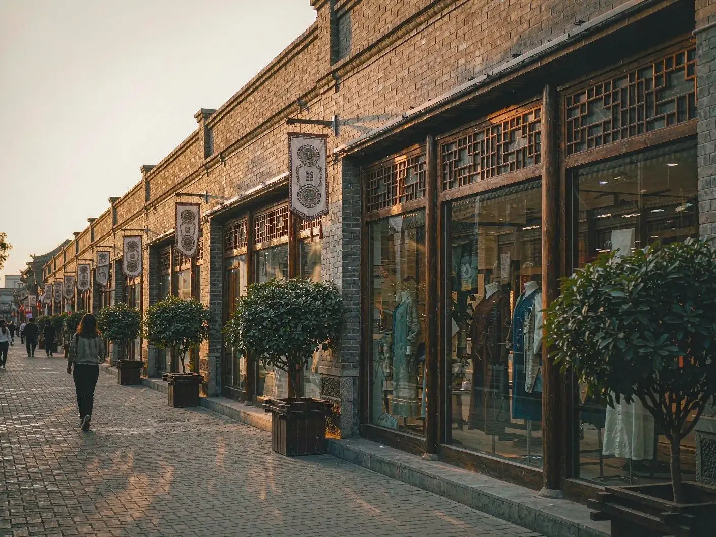 Datong old city creative quarter and heritage shops