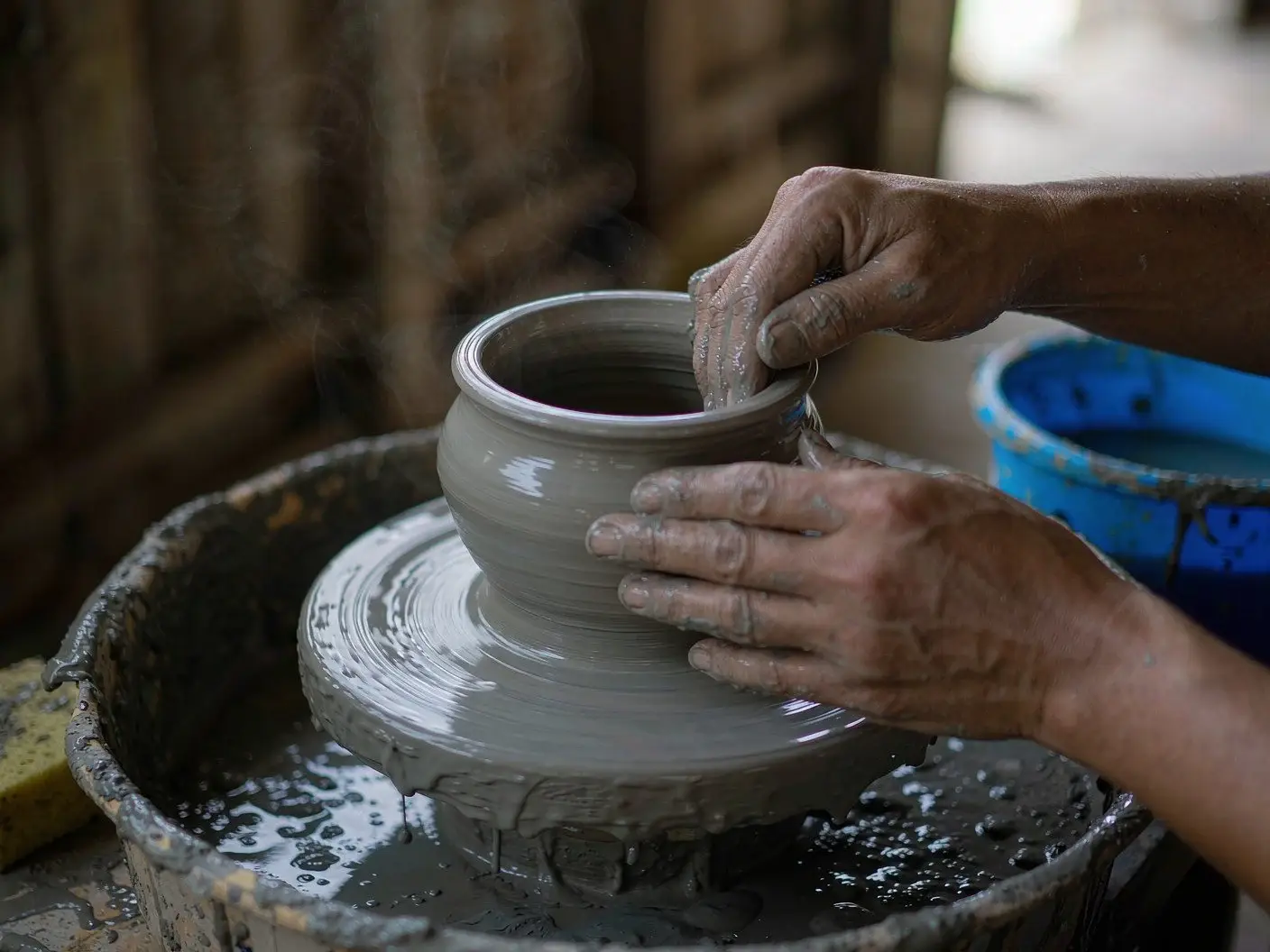 Hand-made ceramic piece