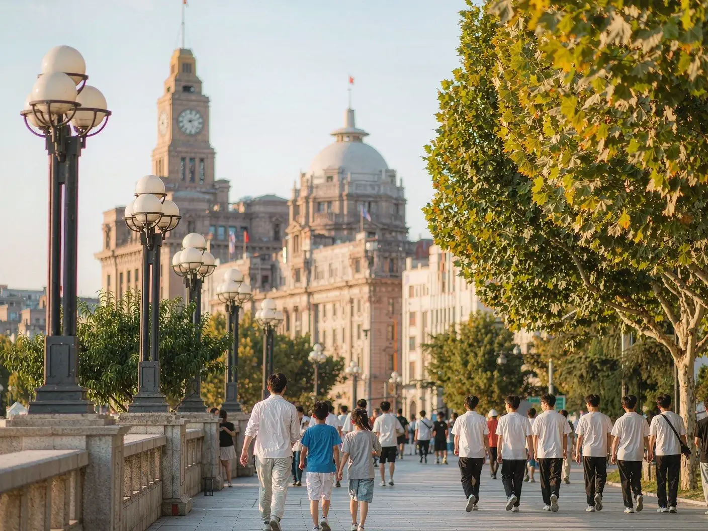 The Bund waterfront and historic facades