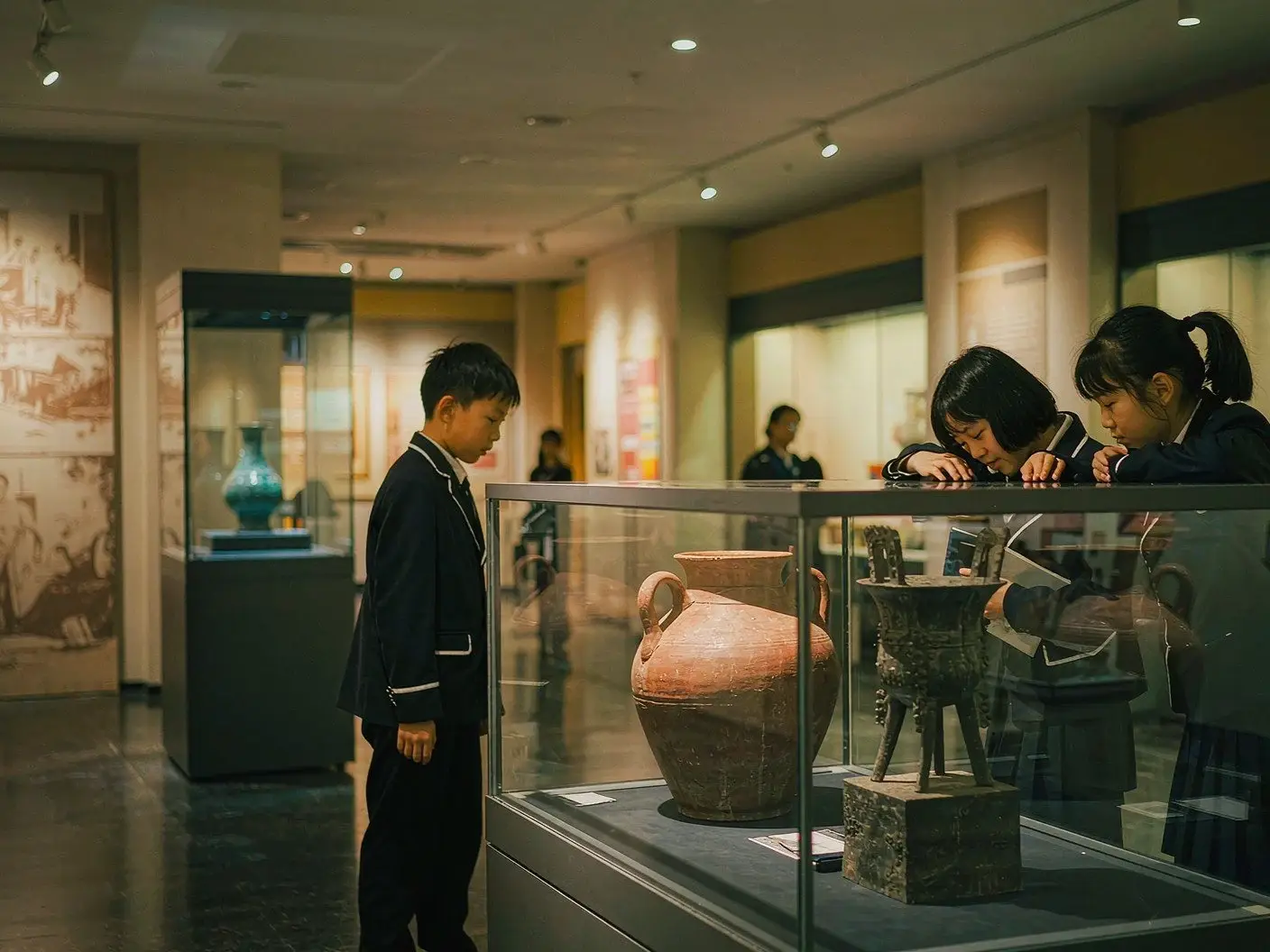 Students in the Shenzhen Museum