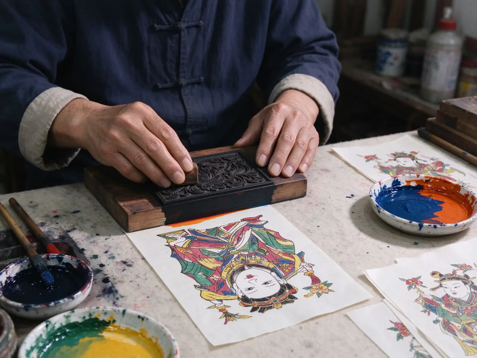 Taohuawu woodblock New Year prints