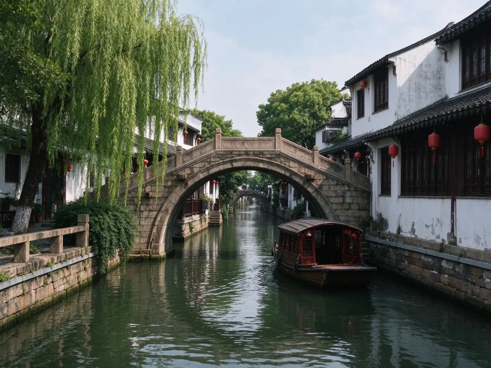 Suzhou gardens, water city and Grand Canal