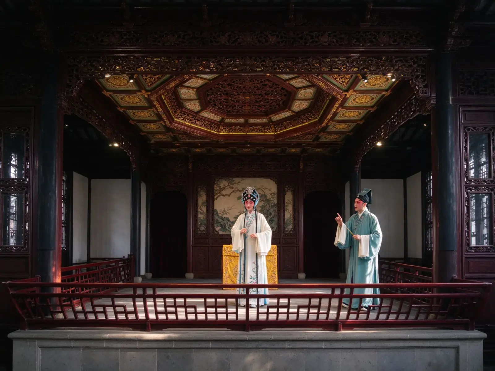 China Kunqu Museum classical stage and caisson