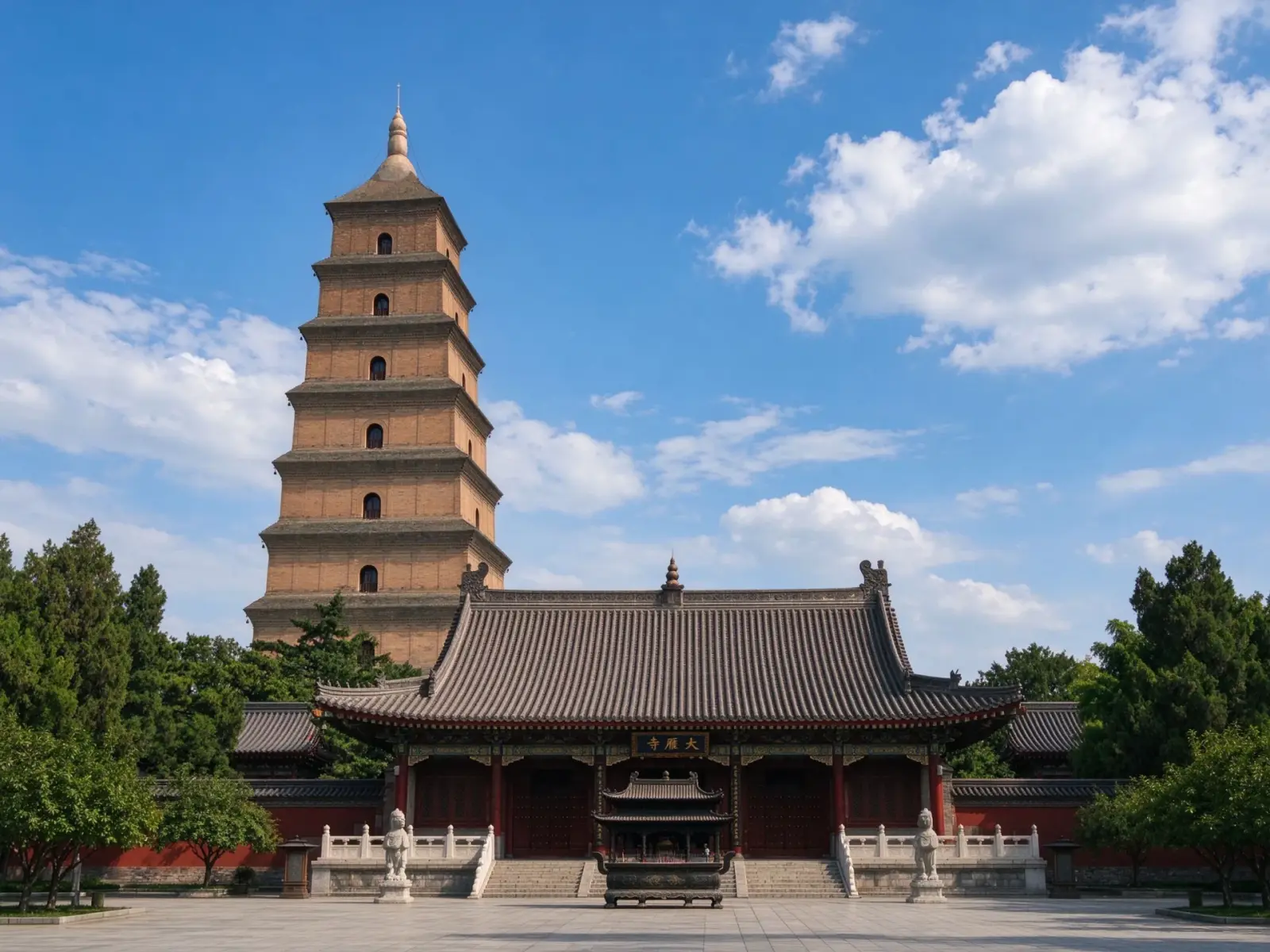 Giant Wild Goose Pagoda and Da Ci'en Temple