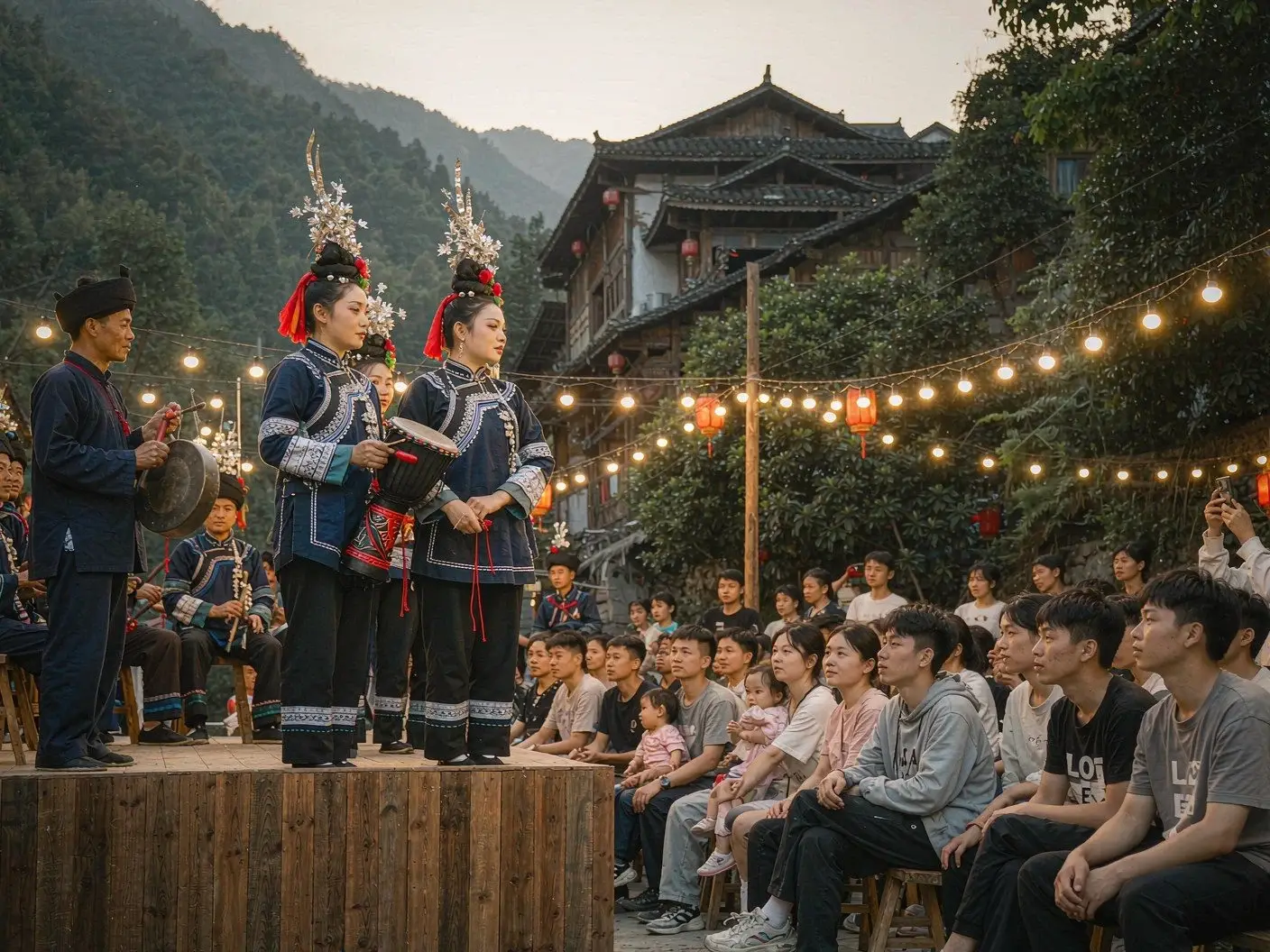 Sangzhi folk song and Yang opera performance