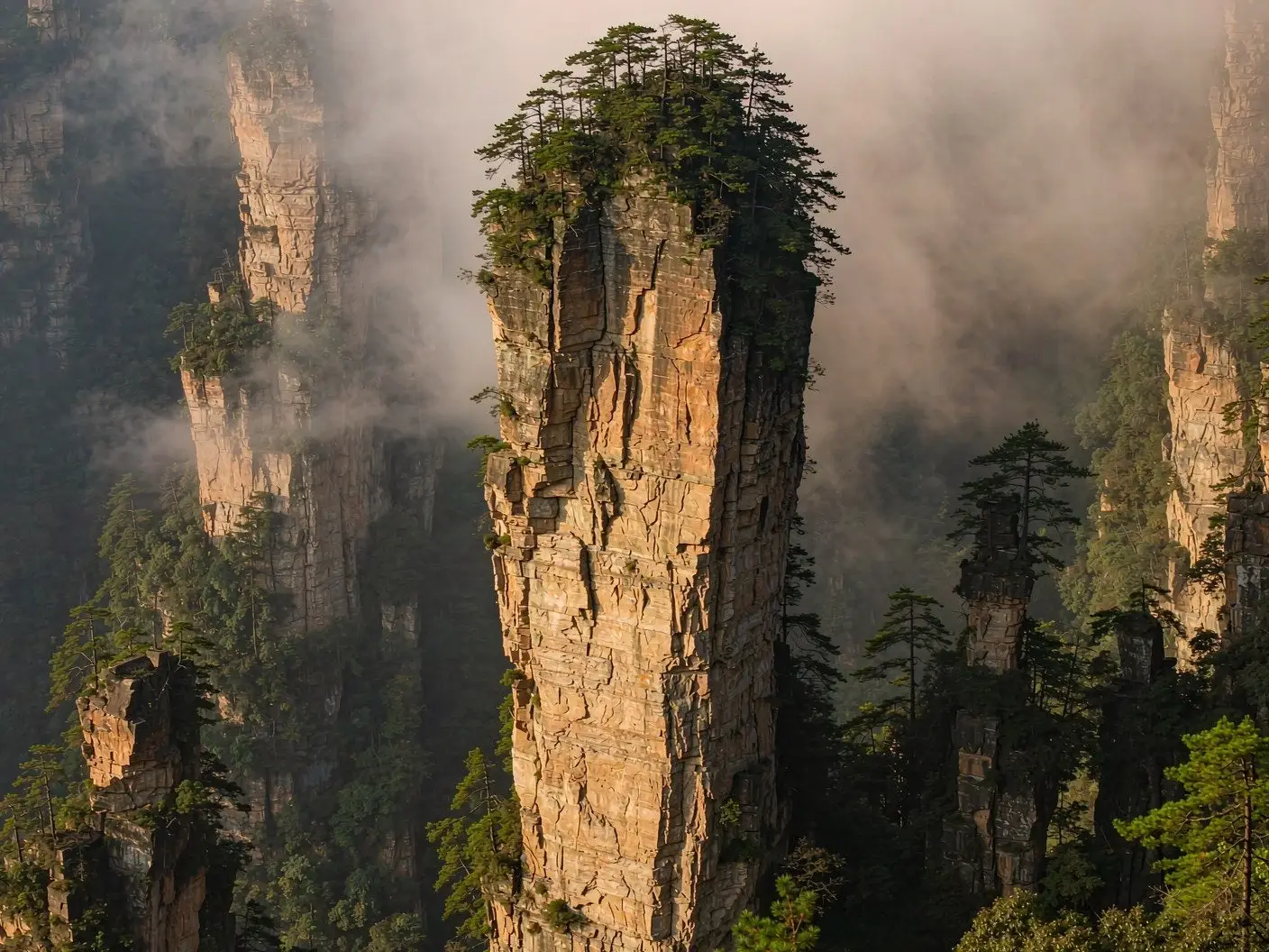 Quartz sandstone peaks of Wulingyuan