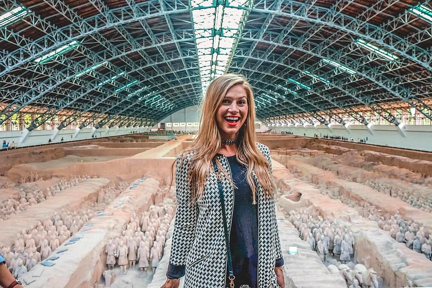 A traveler at the Terracotta Warriors