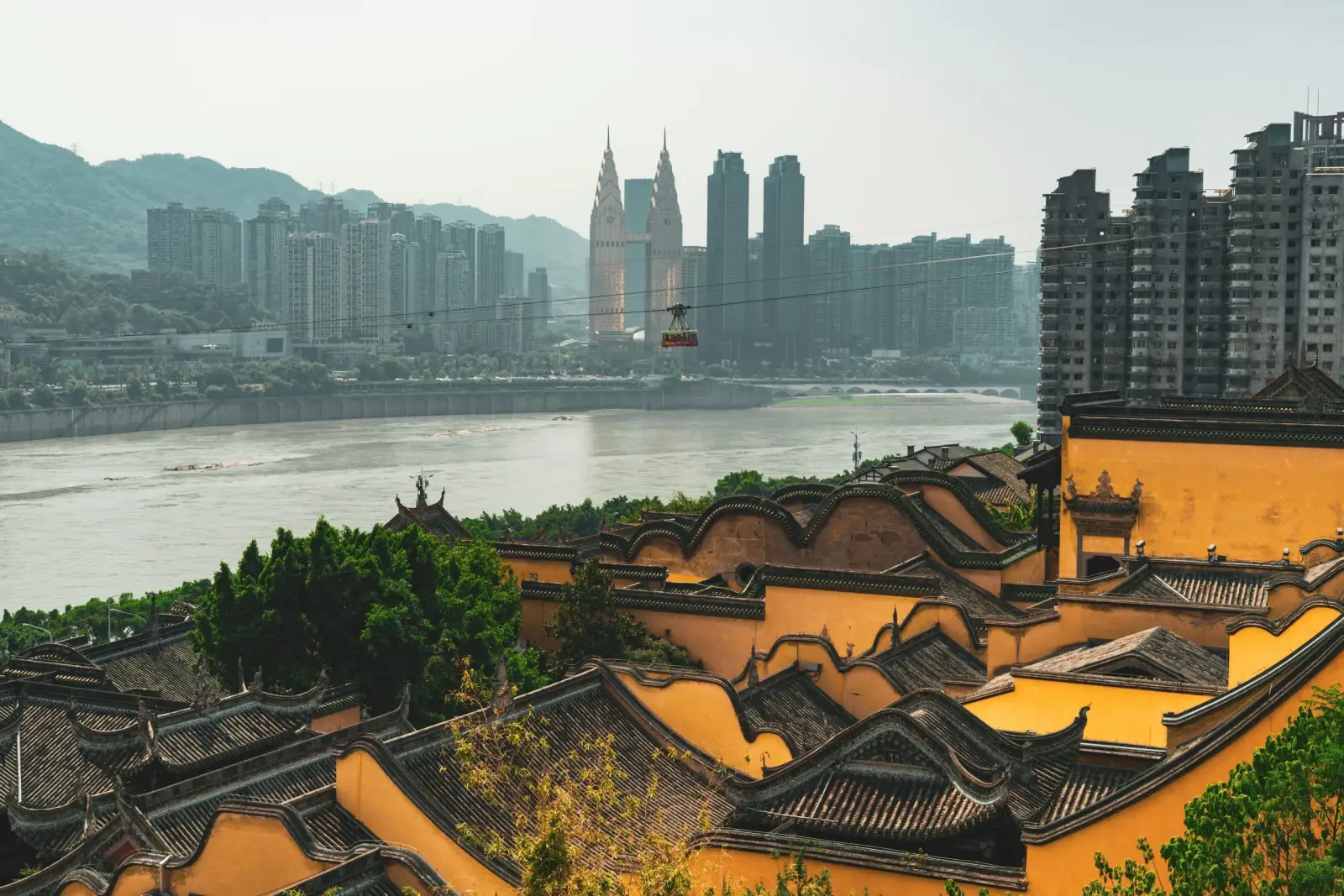 The Yangtze River and Chongqing skyline