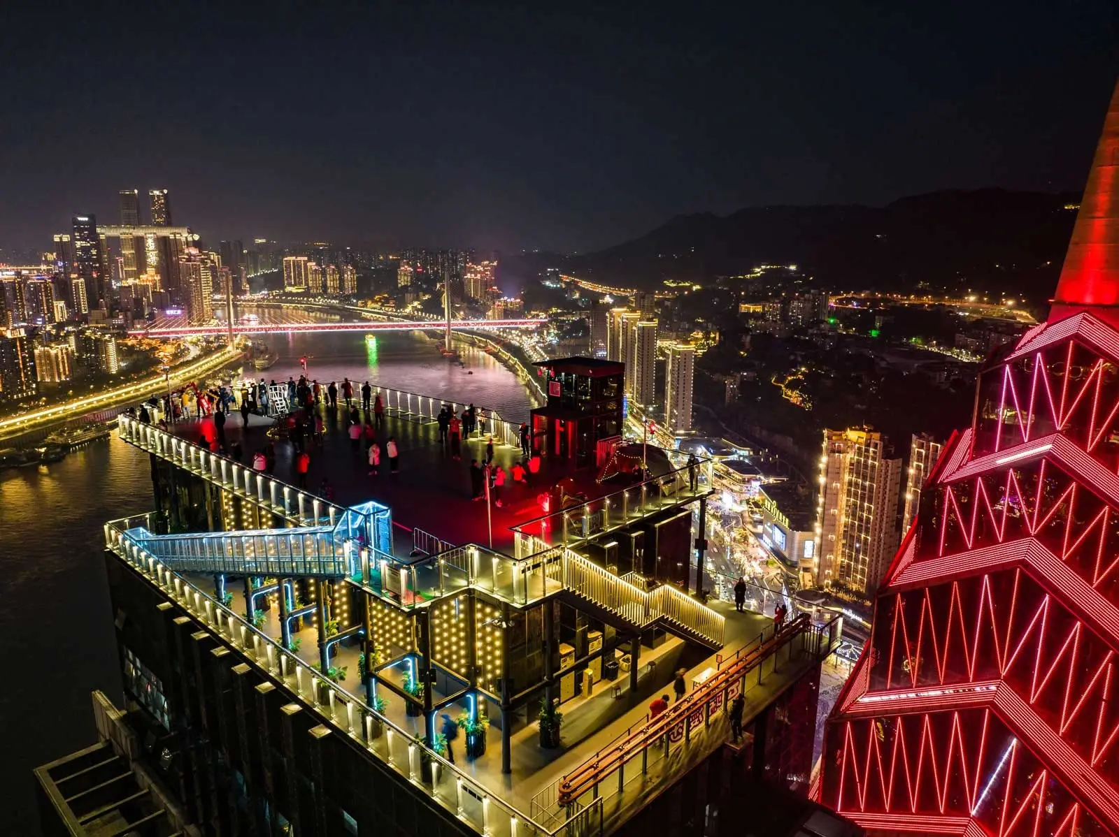 Chongqing skyline from Chengshang Tianmu