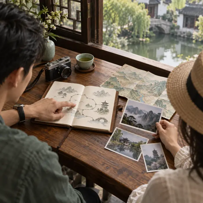 Travellers planning a personalised China itinerary