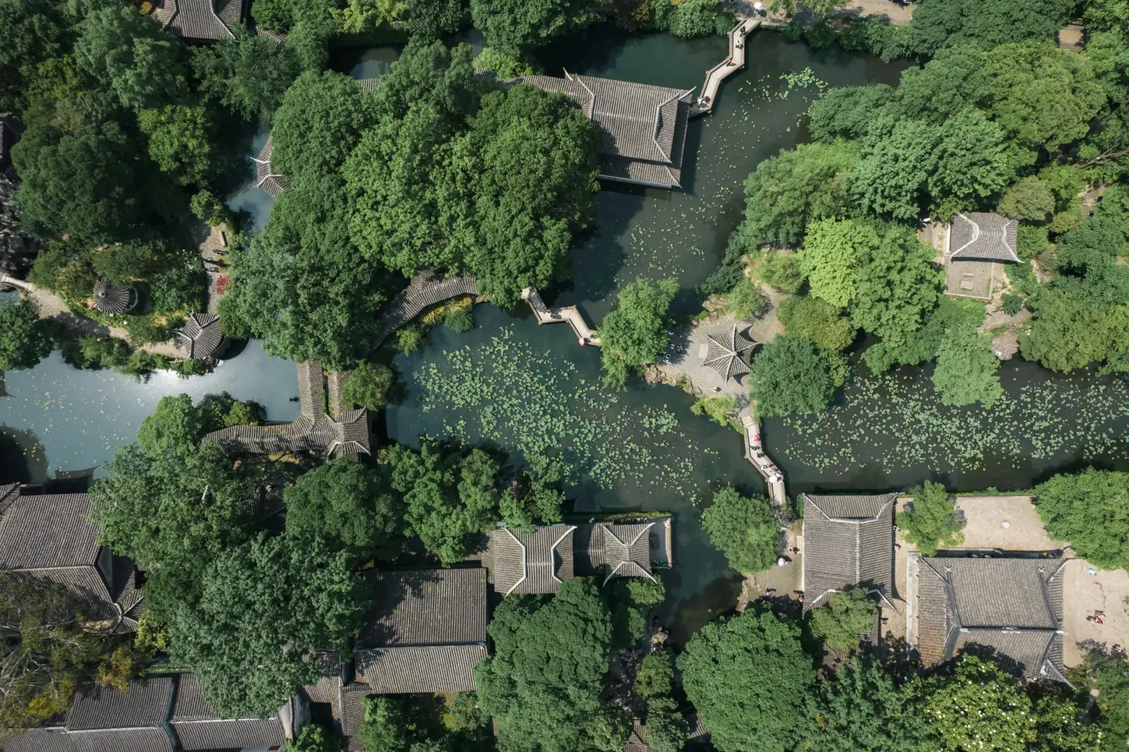 The Humble Administrator’s Garden in Suzhou, seen from above