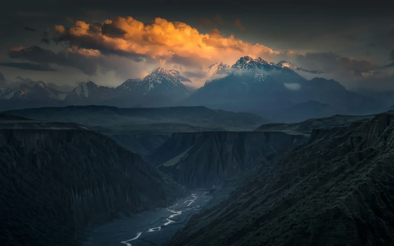 Anjihai Grand Canyon and its braided river