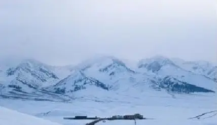 Winter mountains around Nalati